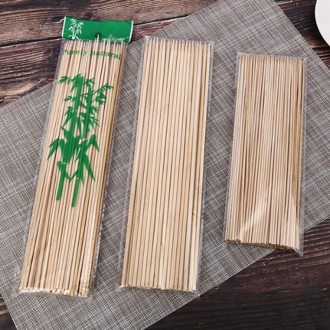 High Quality Eco-Friendly Disposable Natural Bamboo Round BBQ Skewers