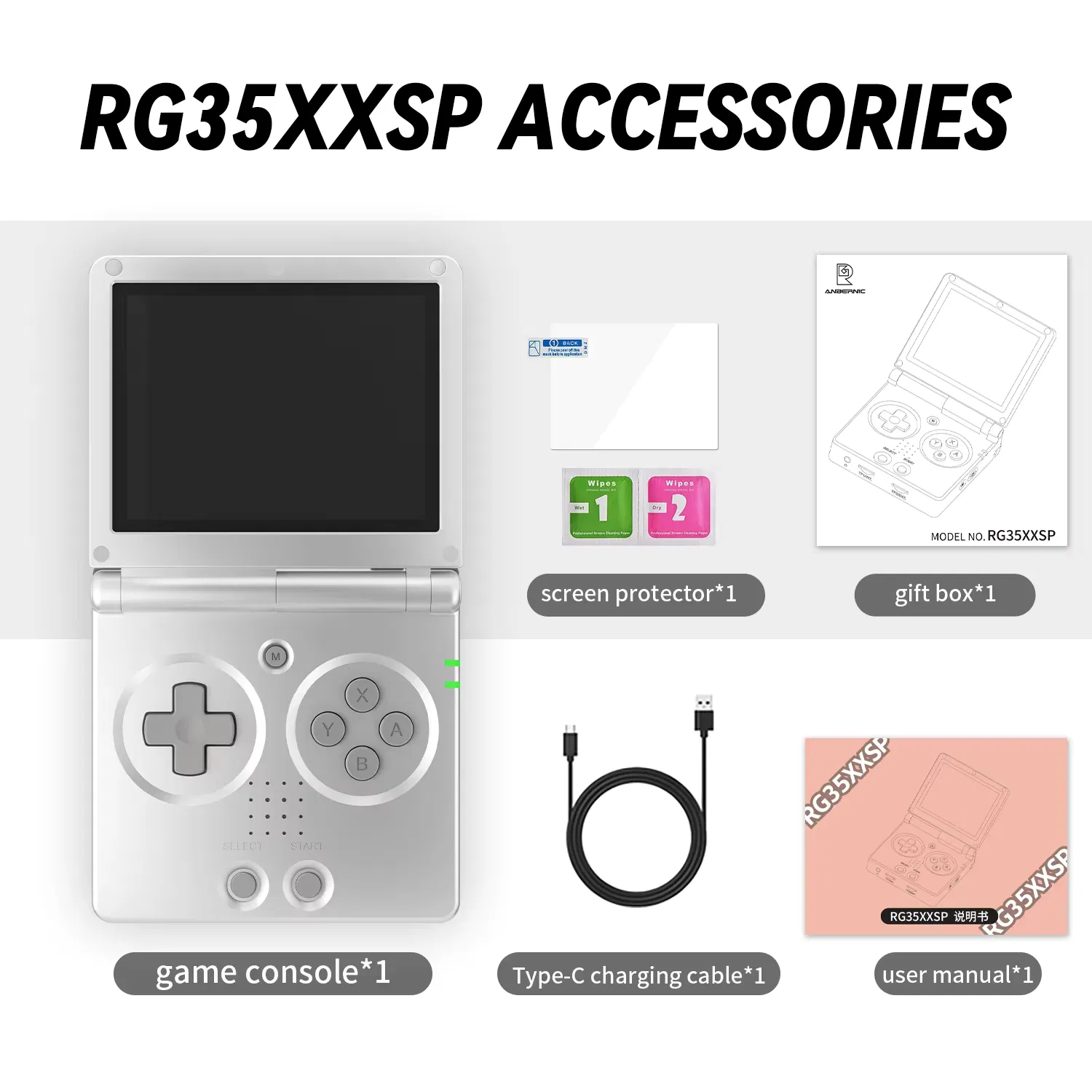 Anbernic Rg35xxsp 64G Design 3D Custom Games Online Play Support HDMI TV Output Portable Mini Emulator Gift Retro Flip Video Handheld Game Console