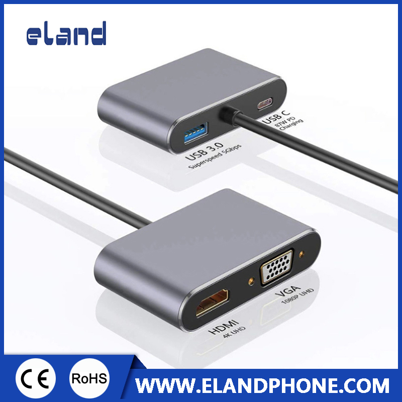 Type C to HDMI and VGA