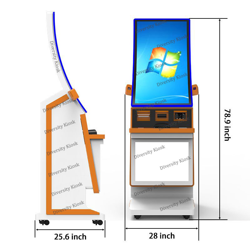 Digital LED Curved Screen Casino Cash ATM Machine Turnkey Software Hardware Solution