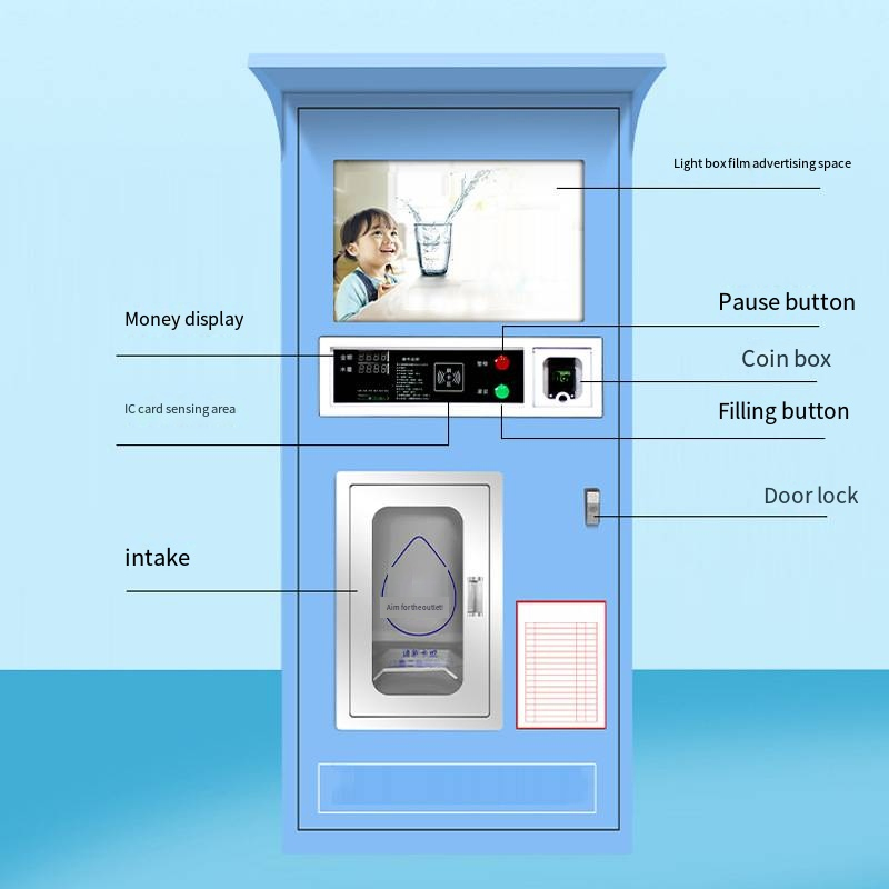 Automatic Pure Drinking Purified Coin Operated Water Vending Machine for Drinking Water