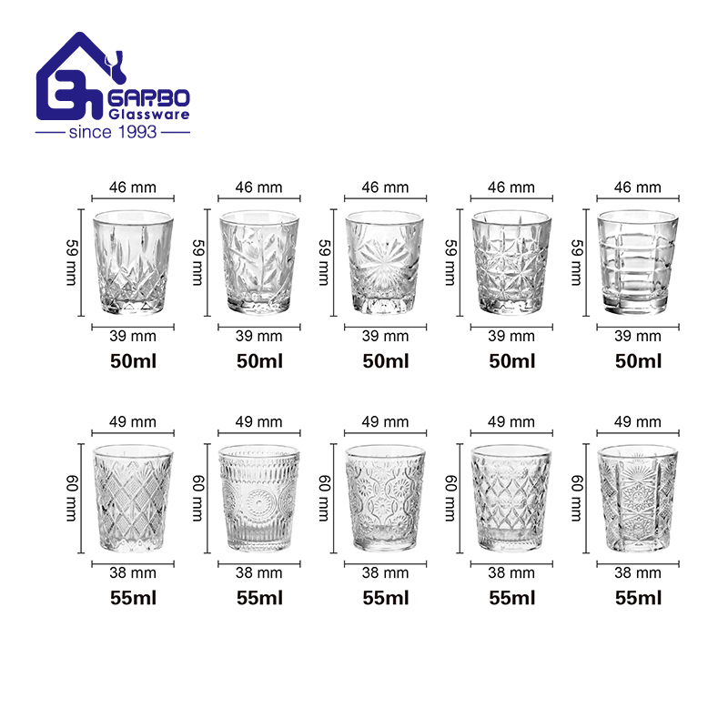 China Factory 4oz Measuring Shot Glasses for Liquid Drinking Mini Small Shot Glass Cup