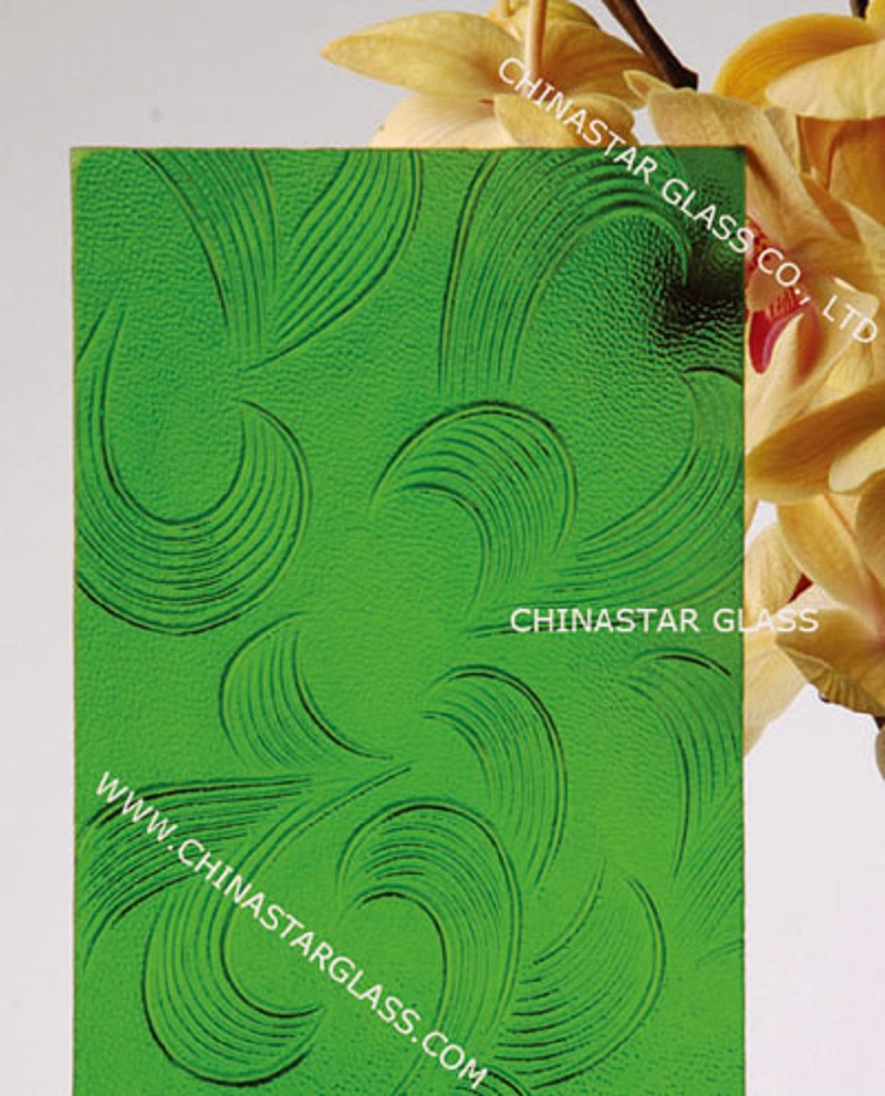 8 mm Green Patterned Glass