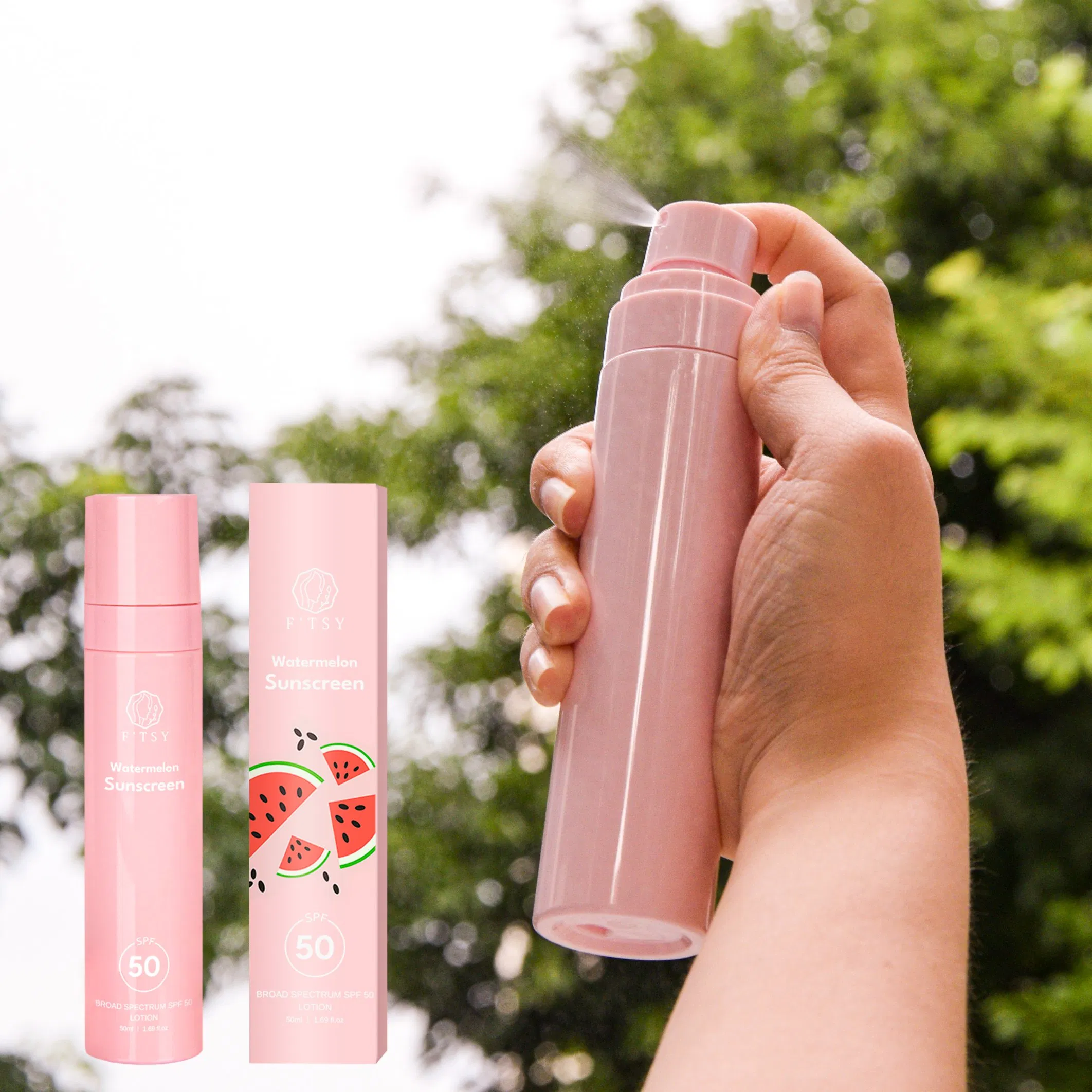 Private Label Vegan Sunblock Moisturizing Face Mist SPF 50 Whitening Sunscreen Spray Mist Sun Screen