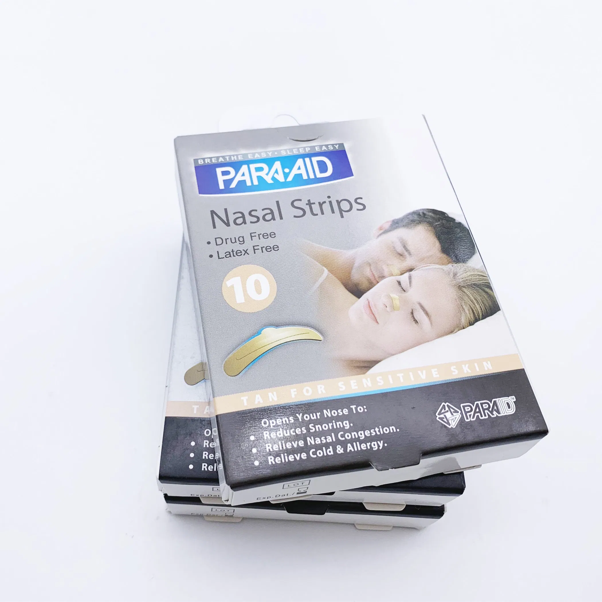 Transparent 61X19mm Tan Medium Adult Breath Noses Nasal Strips