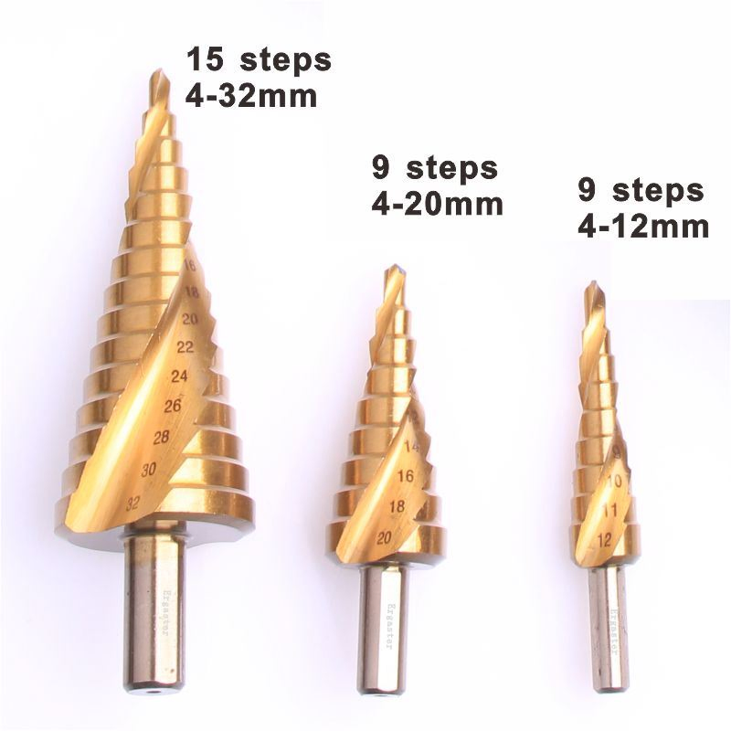 High-Speed Steel Core Step Drill Bit Set for Precision Holes