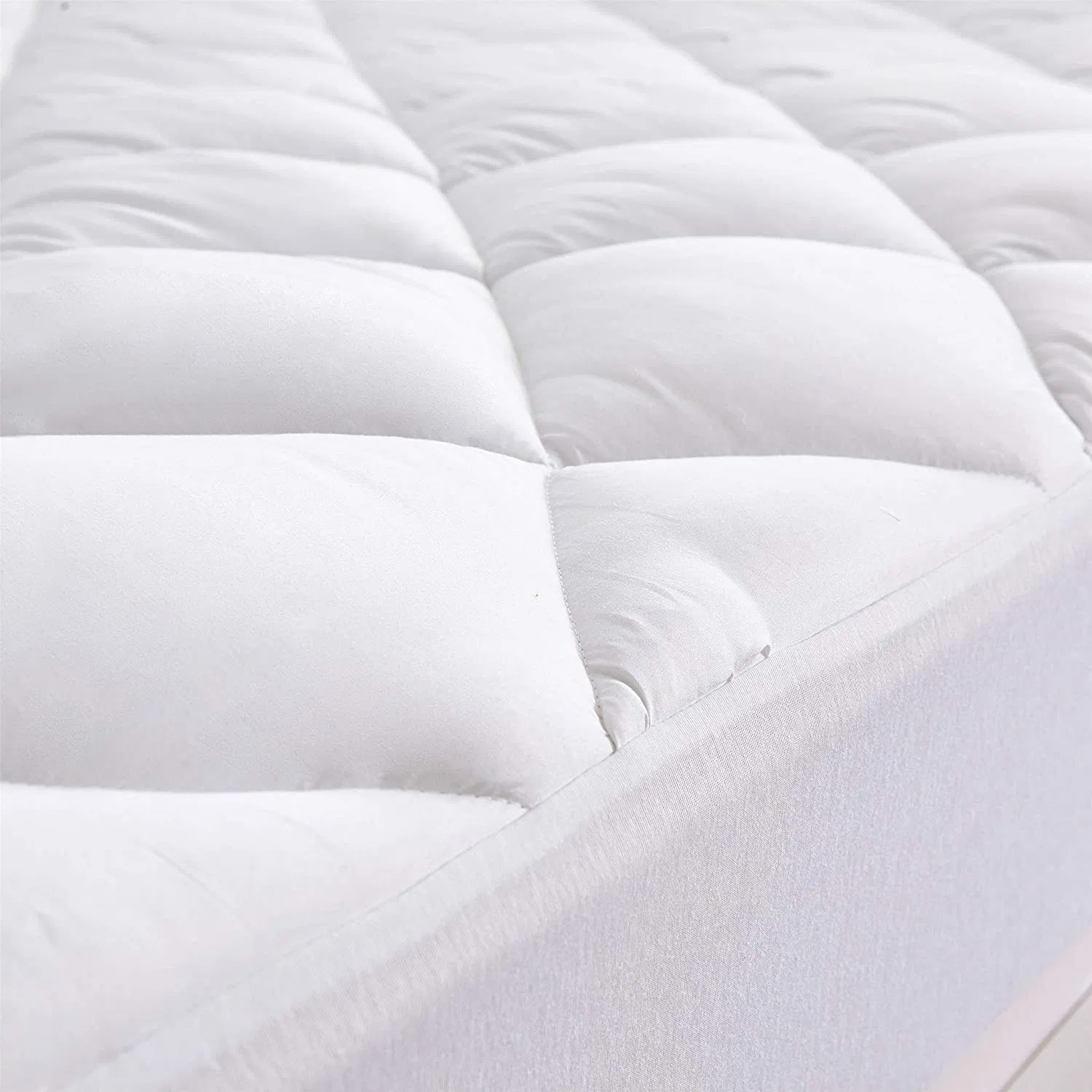 Customized Design Hotel Quality Hotel Bed Mattress Polyester Pad Protecter with Deep Pocket Knitted Elastic Skirt