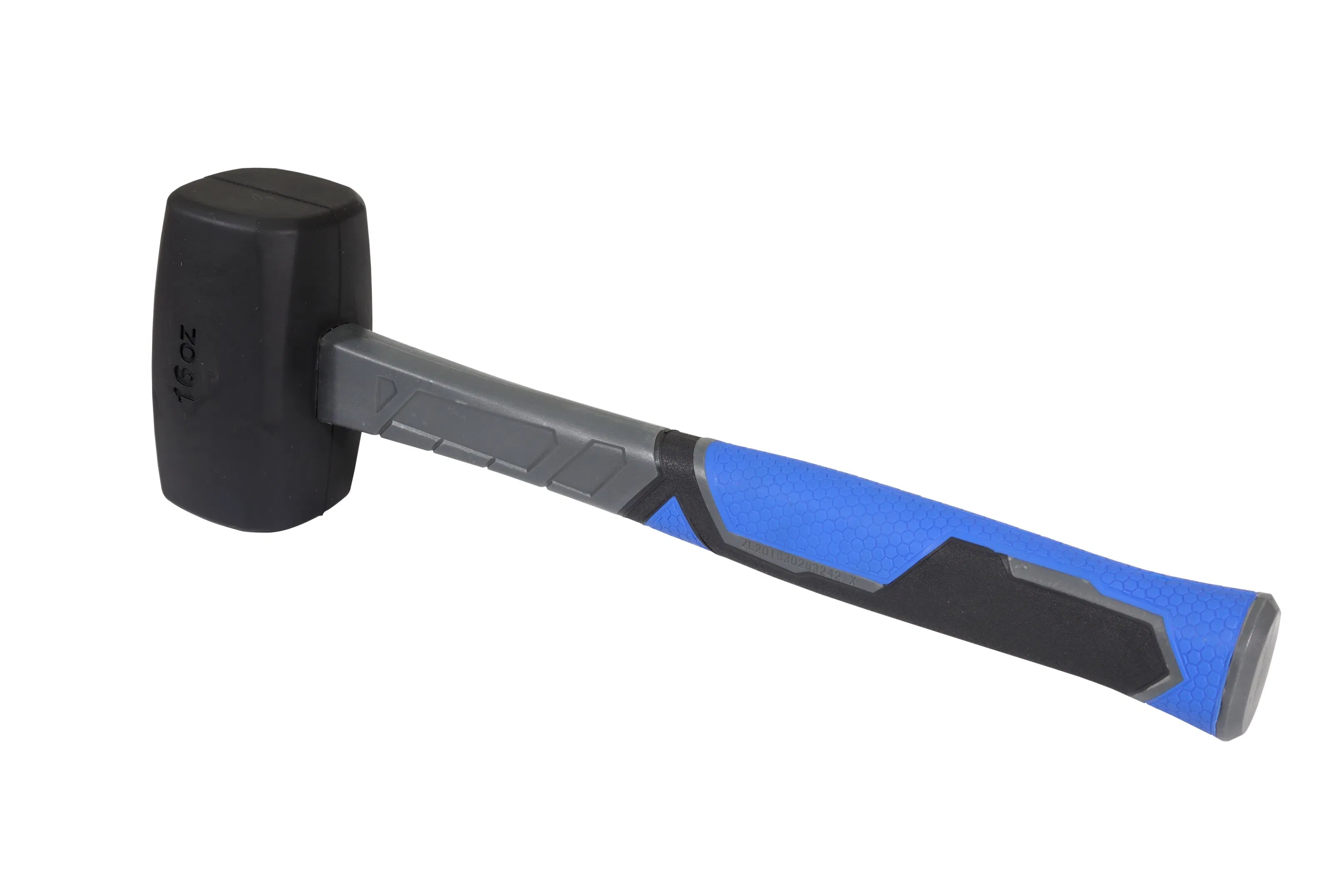 Double-Face Rubber Mallet Hammer with Hard Tips and Wood Handle