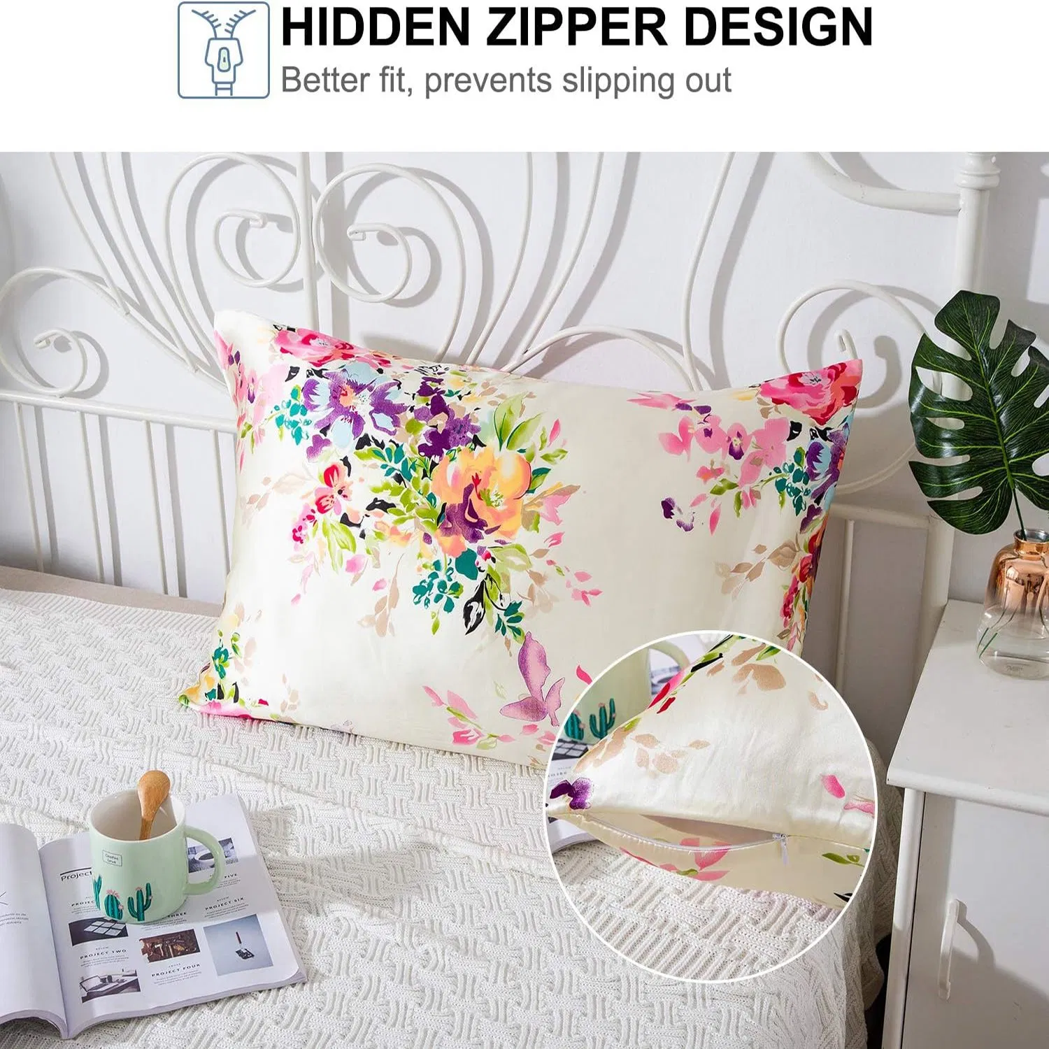 Nice Print Silk Pillowcase for Hair and Skin