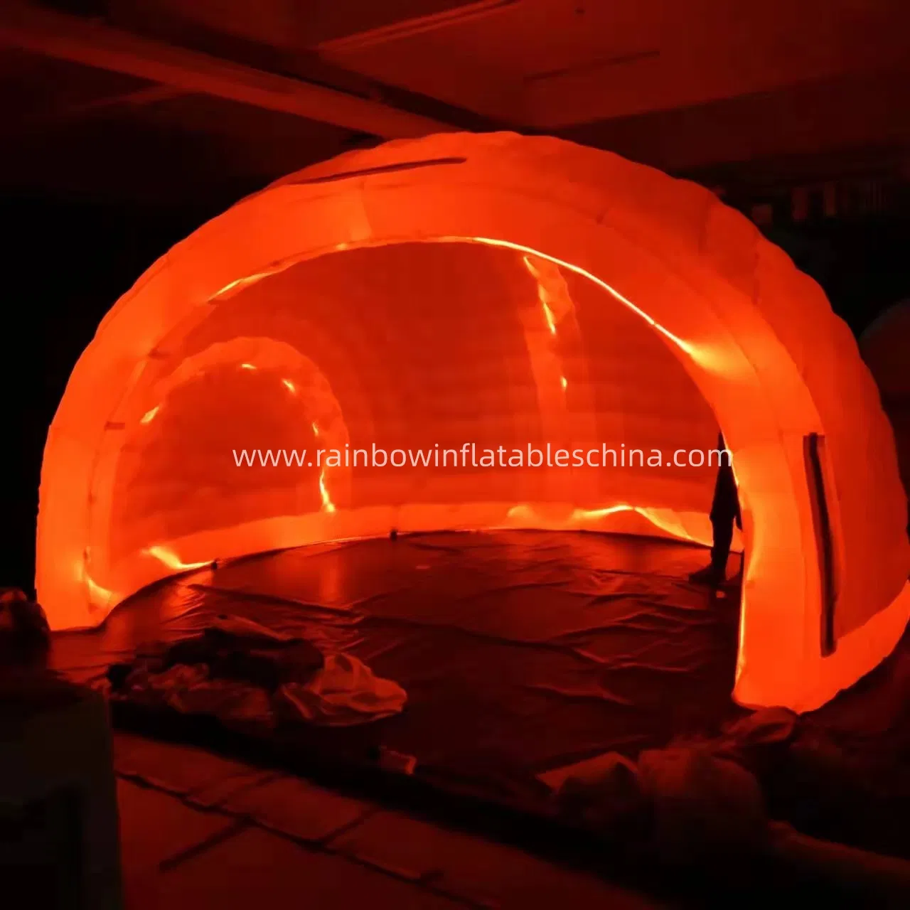 LED-Lit Dome Inflatable Tent for Night Events and Indoor/Outdoor Ambiance Creation Activity