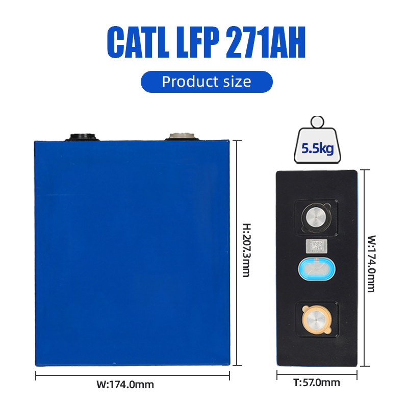 Catl New Lithium Iron Phosphate Battery 3.2V271ah LiFePO4 (CATL310 Assemblage 12V 24V) Internal Resistance 0.2-0.5 Milliohms