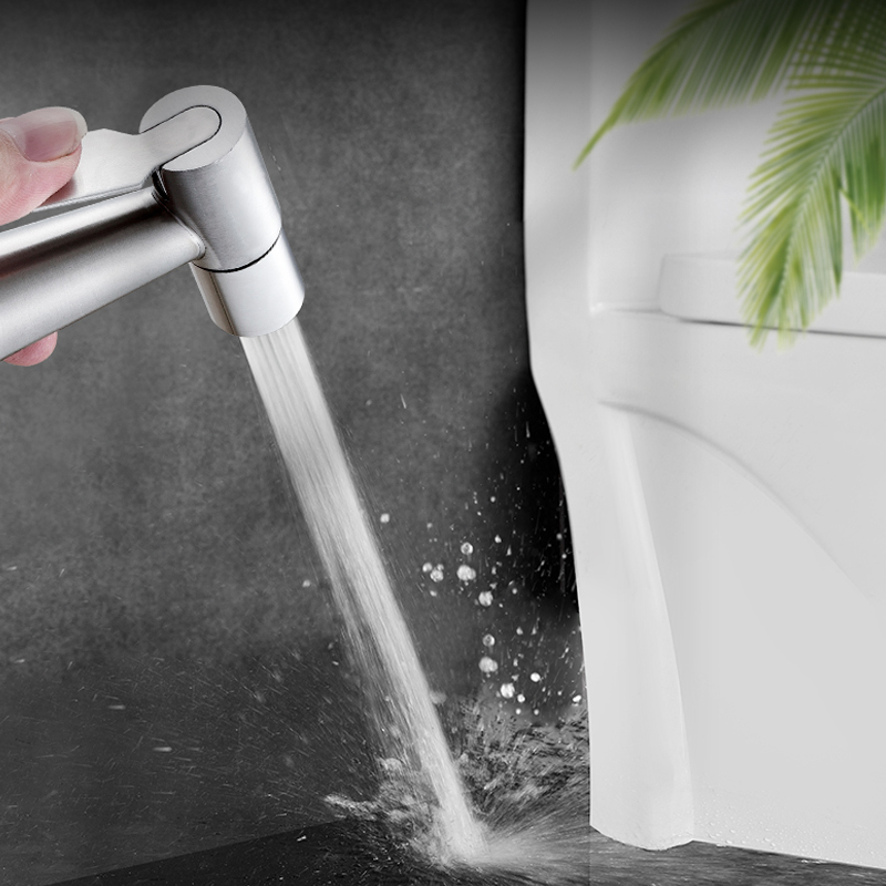 Stainless Steel Handheld Bidet Sprayer Head Brushed Nickel for Feminine Wash