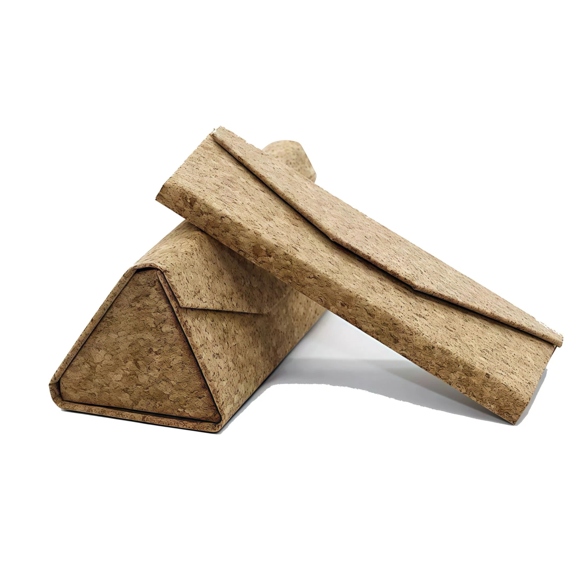 Cork Folding Glasses Box Foldable Triangle Portable Eco-Friendly Sunglasses Can Print Logo