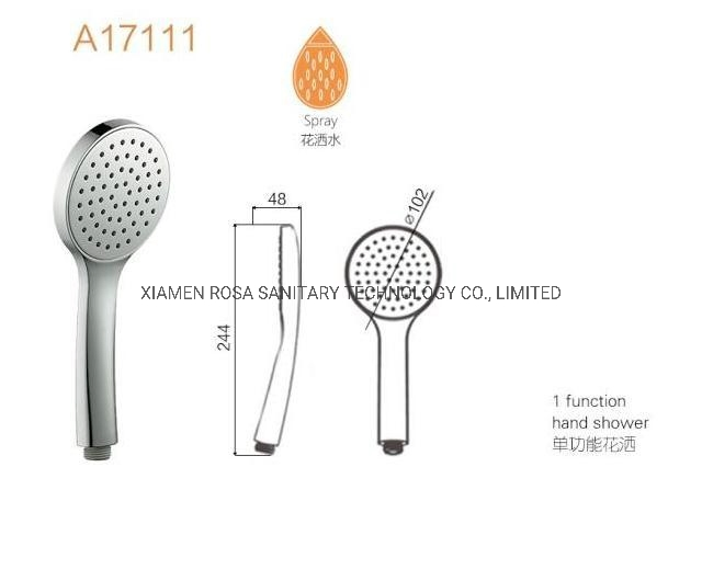Ручной душ A17111, 1 режим, 4 дюйма, хром
