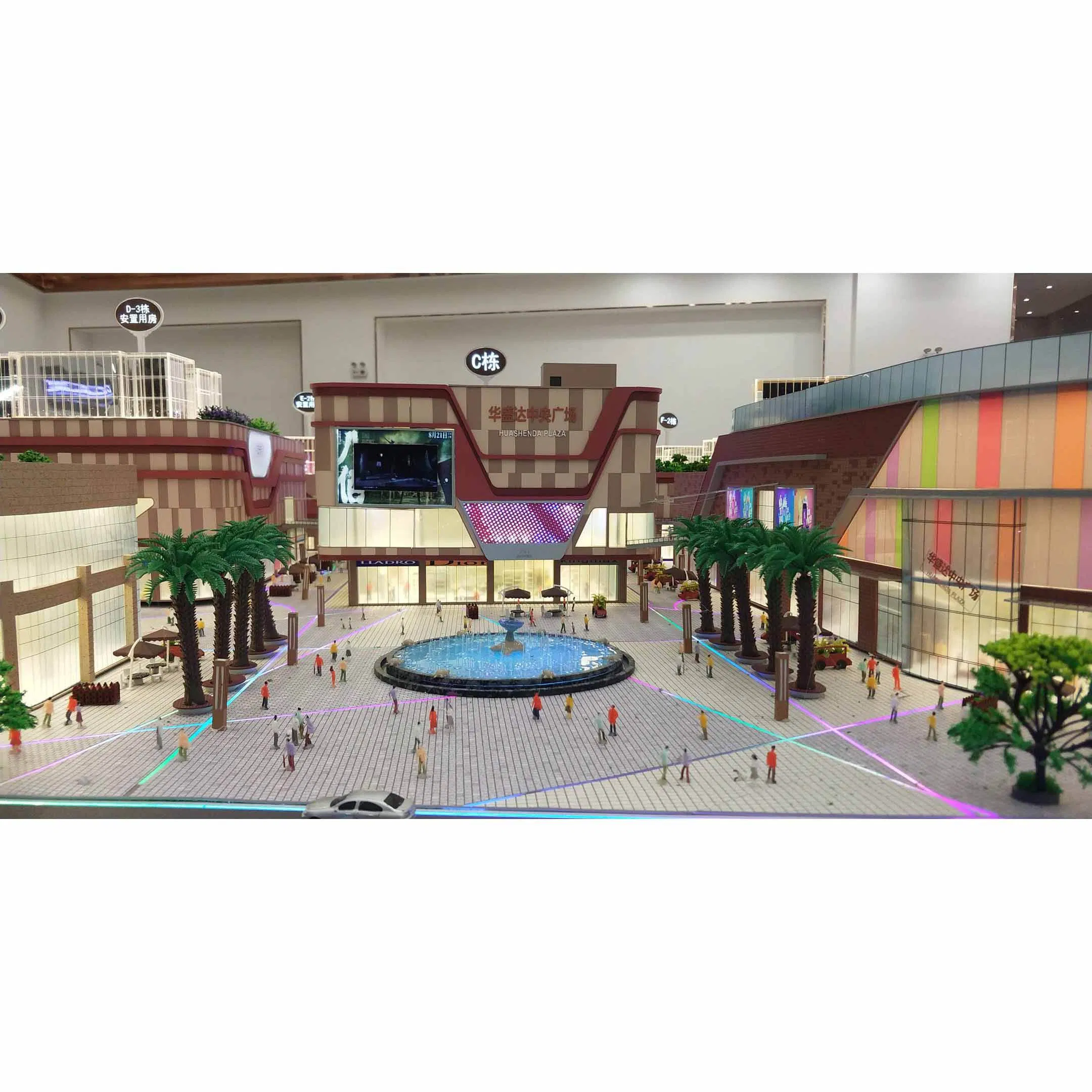 3D High-Quality Commercial Square Building Scale Sand Table Model