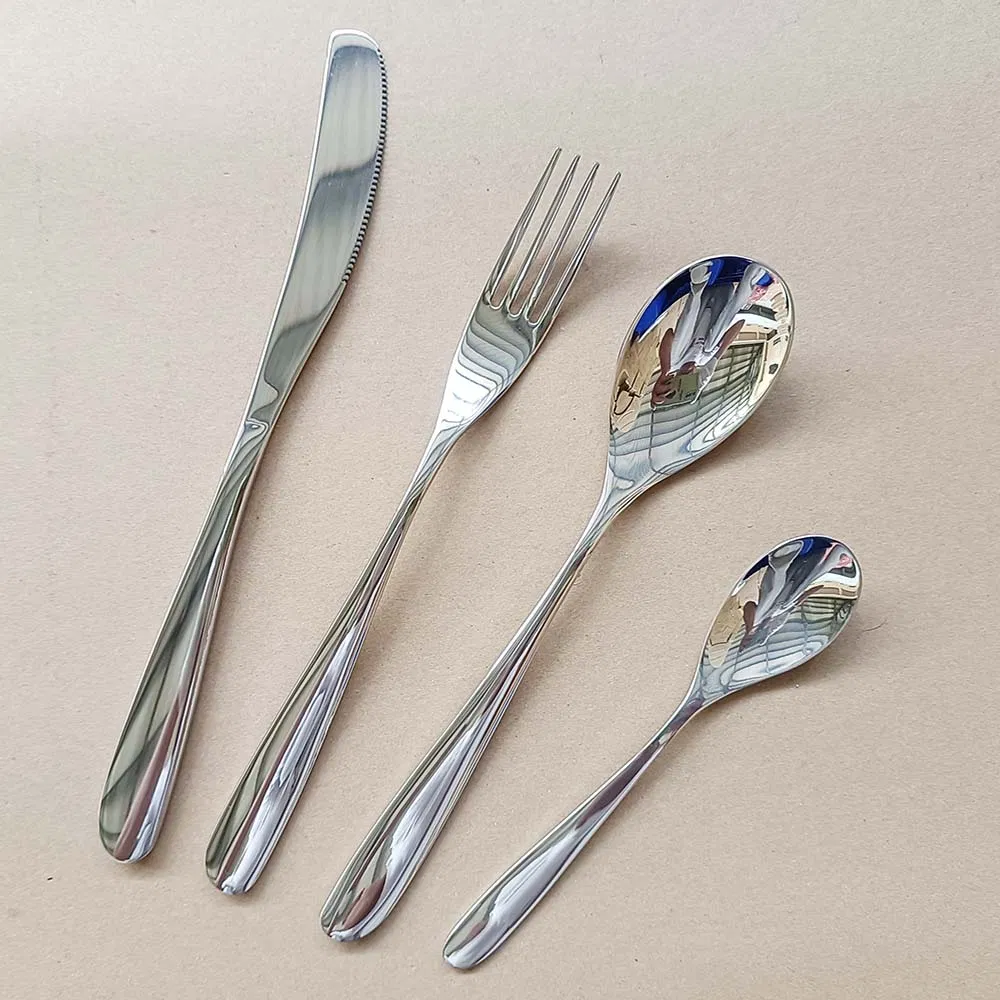 New Design Cutlery Set Cookware Dinnerware Flatware Stainless Steel 304 Golden Handle