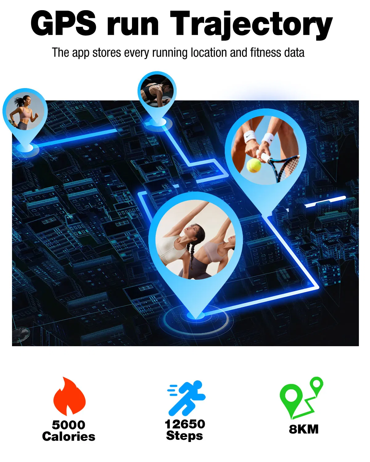 Умный браслет с кастомизацией, мониторингом здоровья, IP68