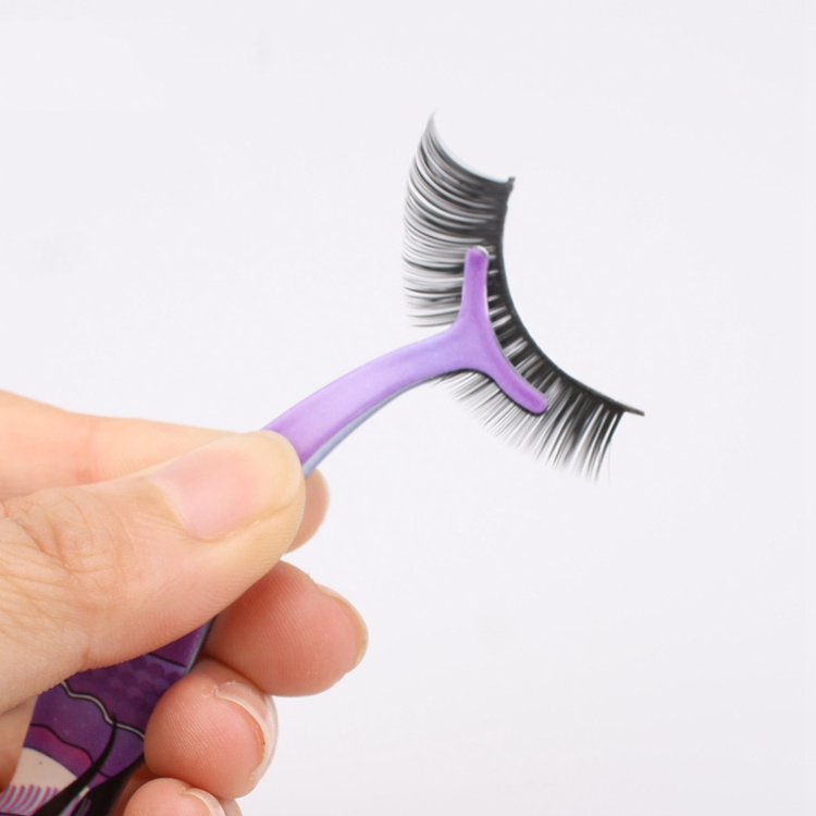 Wholesale Price Stainless Steel Eyelash Tweezers Private Label Purple False Eyelashes Tweezer for Eyelash