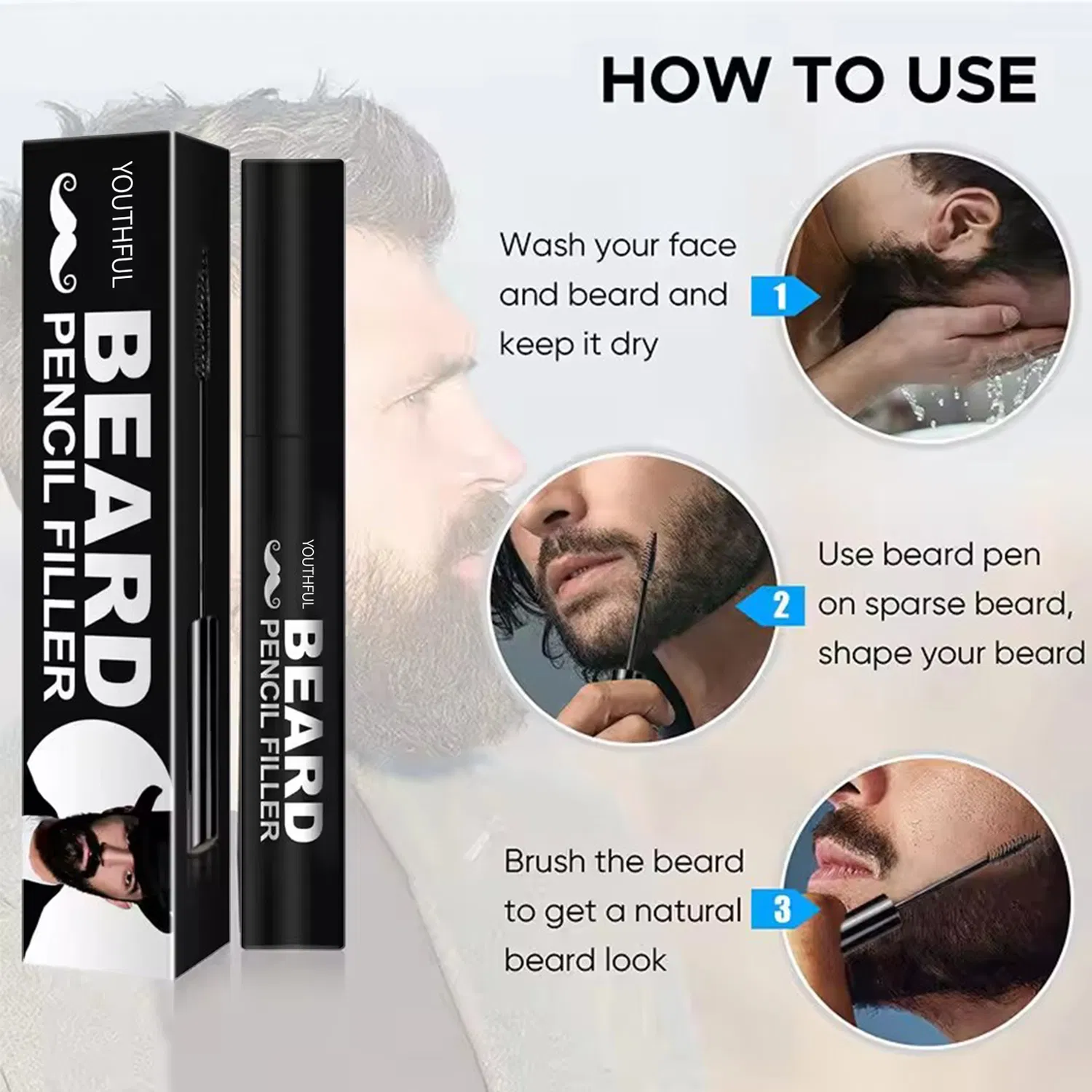 Hair Care Natural Not Greasy Black Beard Cream