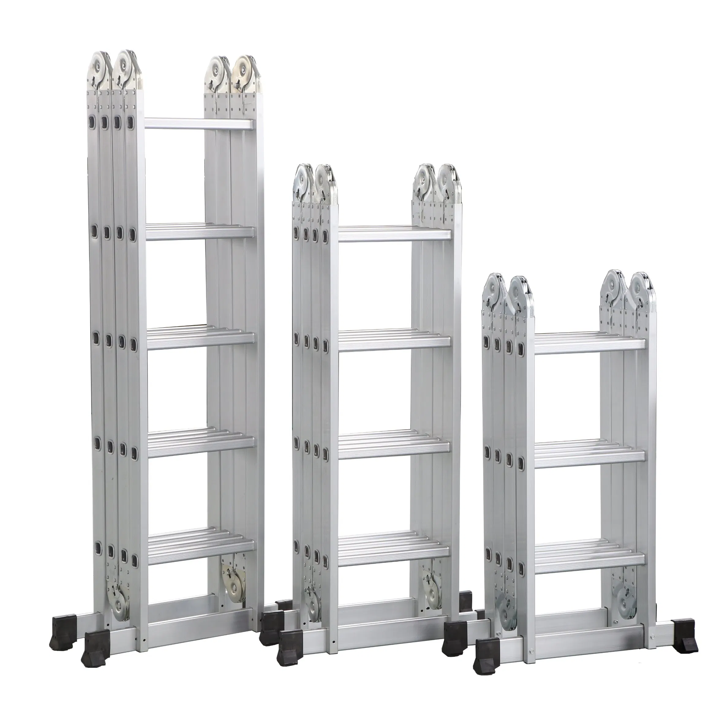 12 Steps Aluminum Folding Multi-Purpose Ladder with Big Hinges