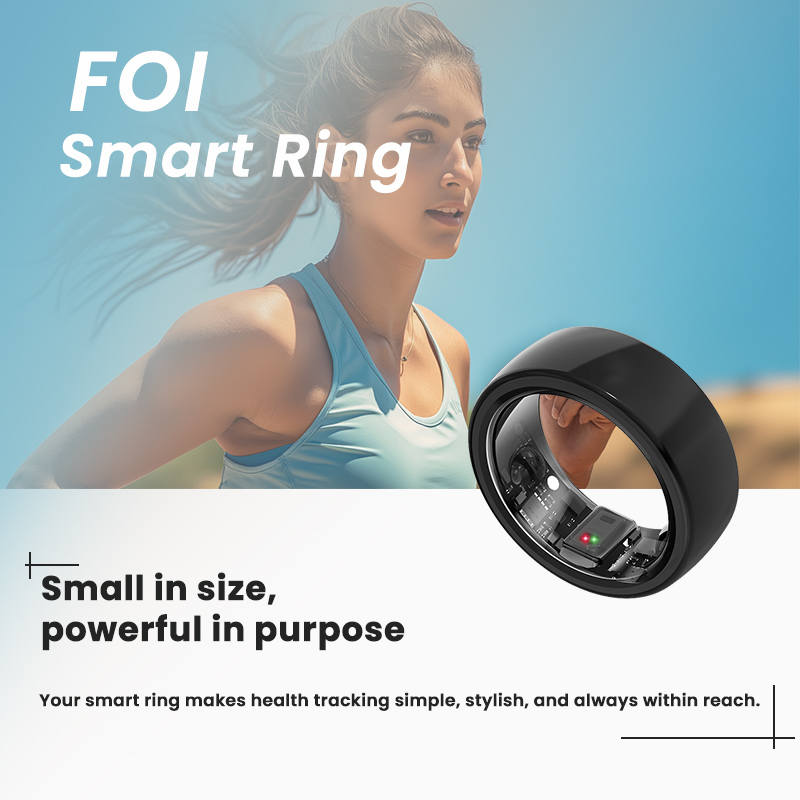 Smart Tracker Health Ring for Women & Men IP68 Waterproof Wearable Fitness Tracker Ring with Sleep Monitoring Step Counting