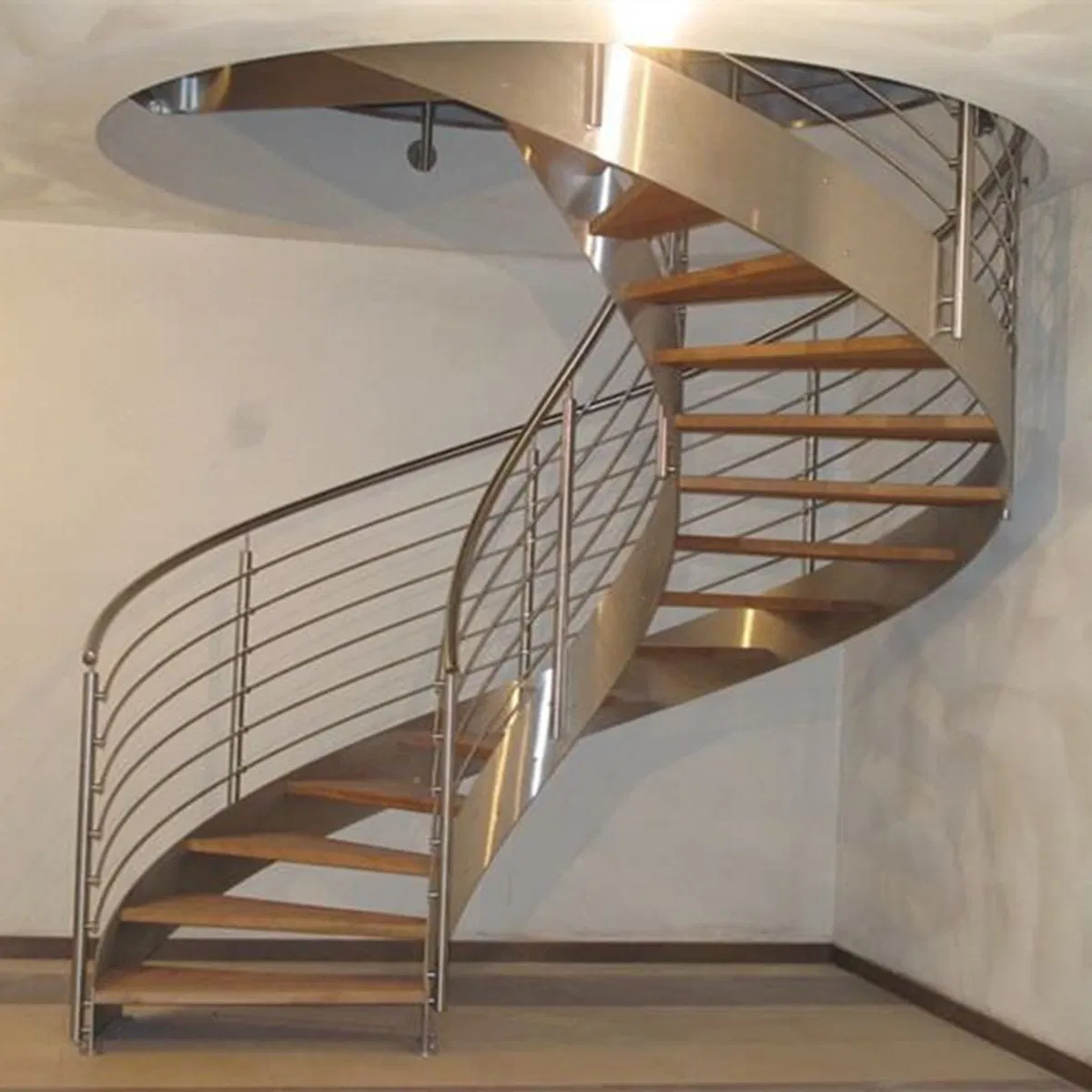 Best Price Curved Glass Staircases with Bent Glass Railing/Glass Spiral Staircase
