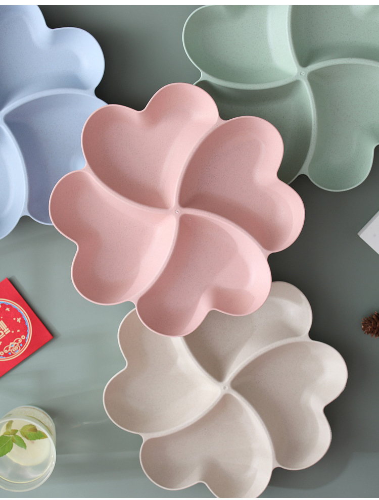 Modern Design Colorful Plastic Dinner Food Platter Tray for Wedding Movie Night Buffet & Snack Salads Candies Plate Serving Dish