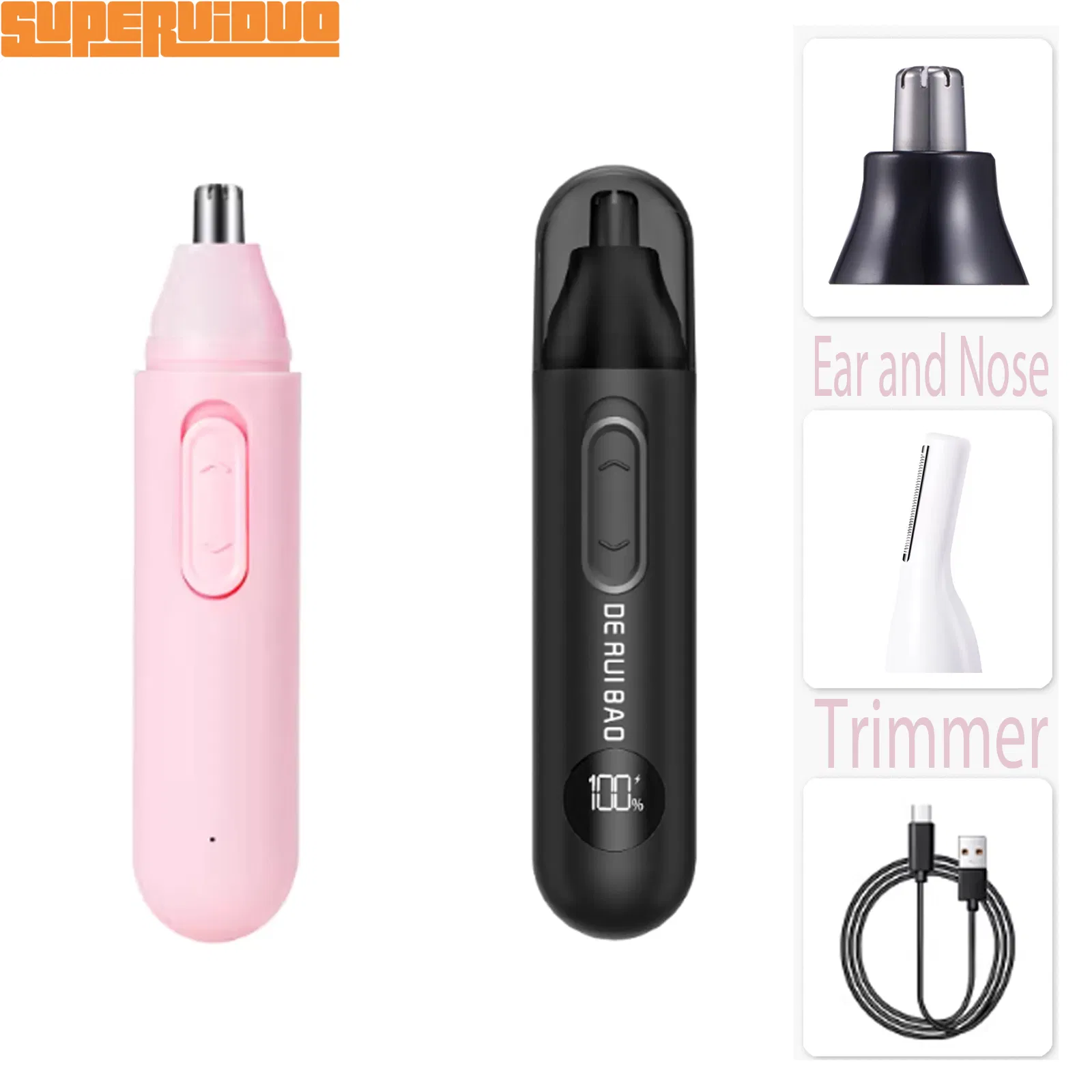 Fast-Rotating Safety Blade Technology Nose Hair Trimmer