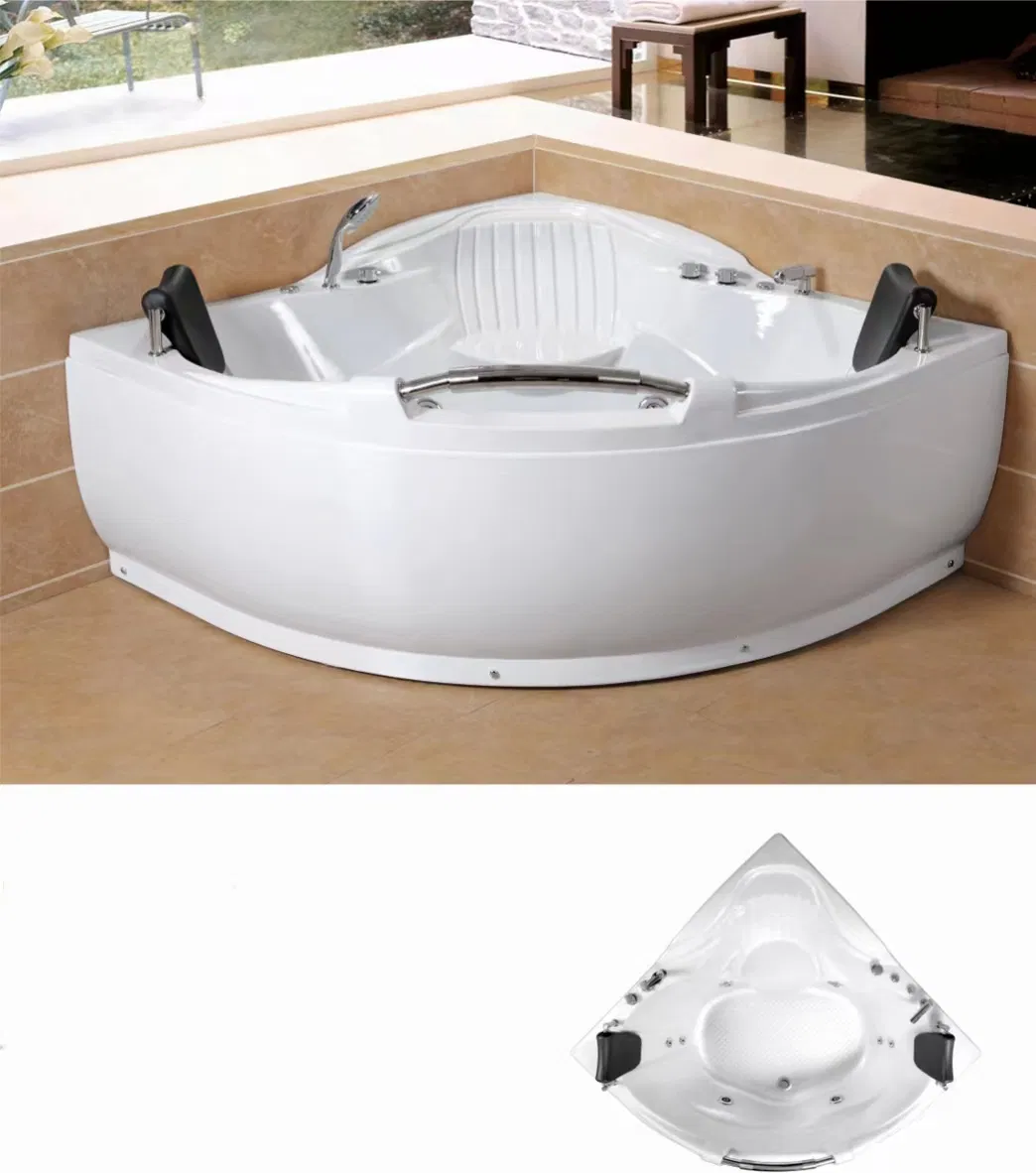 Угловая гидромассажная ванна DMAN 8002, белая