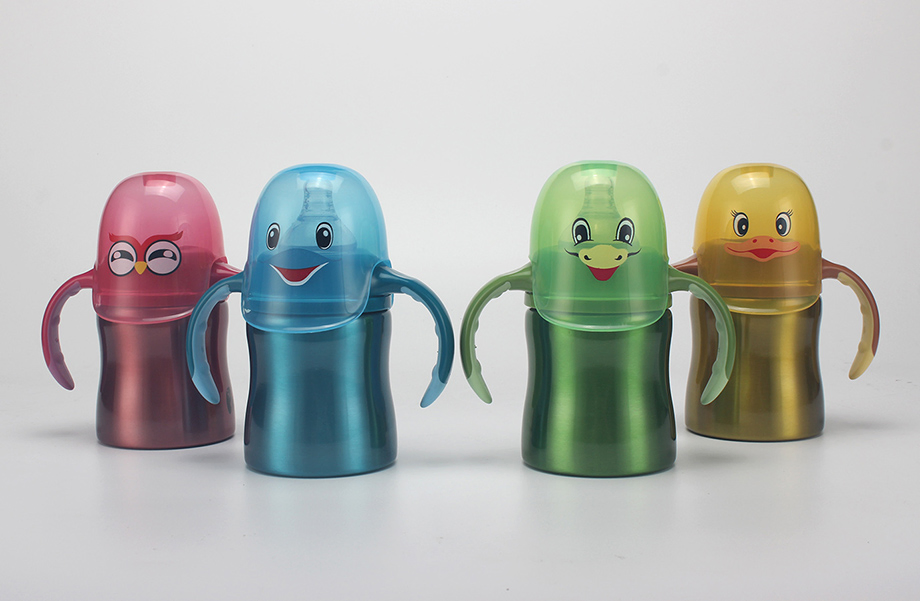 Wide Neck Single Stainless Steel 240ml Baby Bottle Organic Feeding Bottle