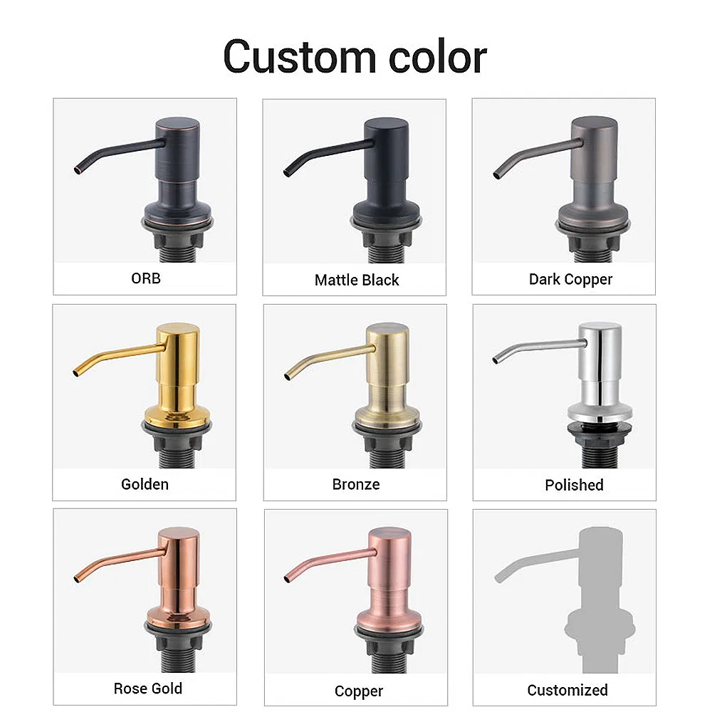 Chrome Kitchen Sink Soap Dispenser Stainless Steel Countertop Soap Dispenser for Dispensing Liquid & Gel Soap Hand Lotion