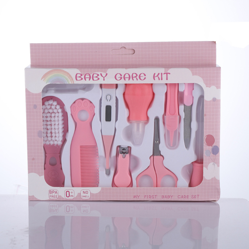 10PCS/Set Safety Baby Care Accessory Kit Nail Clipper Baby Newborn Grooming Kits