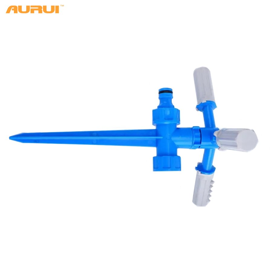Factory 2022 New 3-Arms Rotating Sprinkler with Plastic Base
