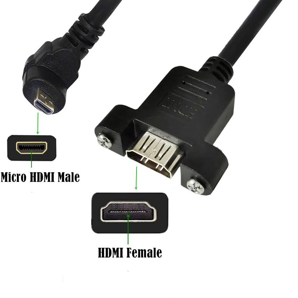 90 Degree HDMI Elbow Cable for 4K HD Panel Mount