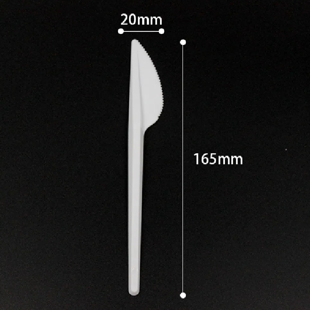 60mm 2g White Disposable PS Plastic Knife Plastic Cutlery Disposable Utensils
