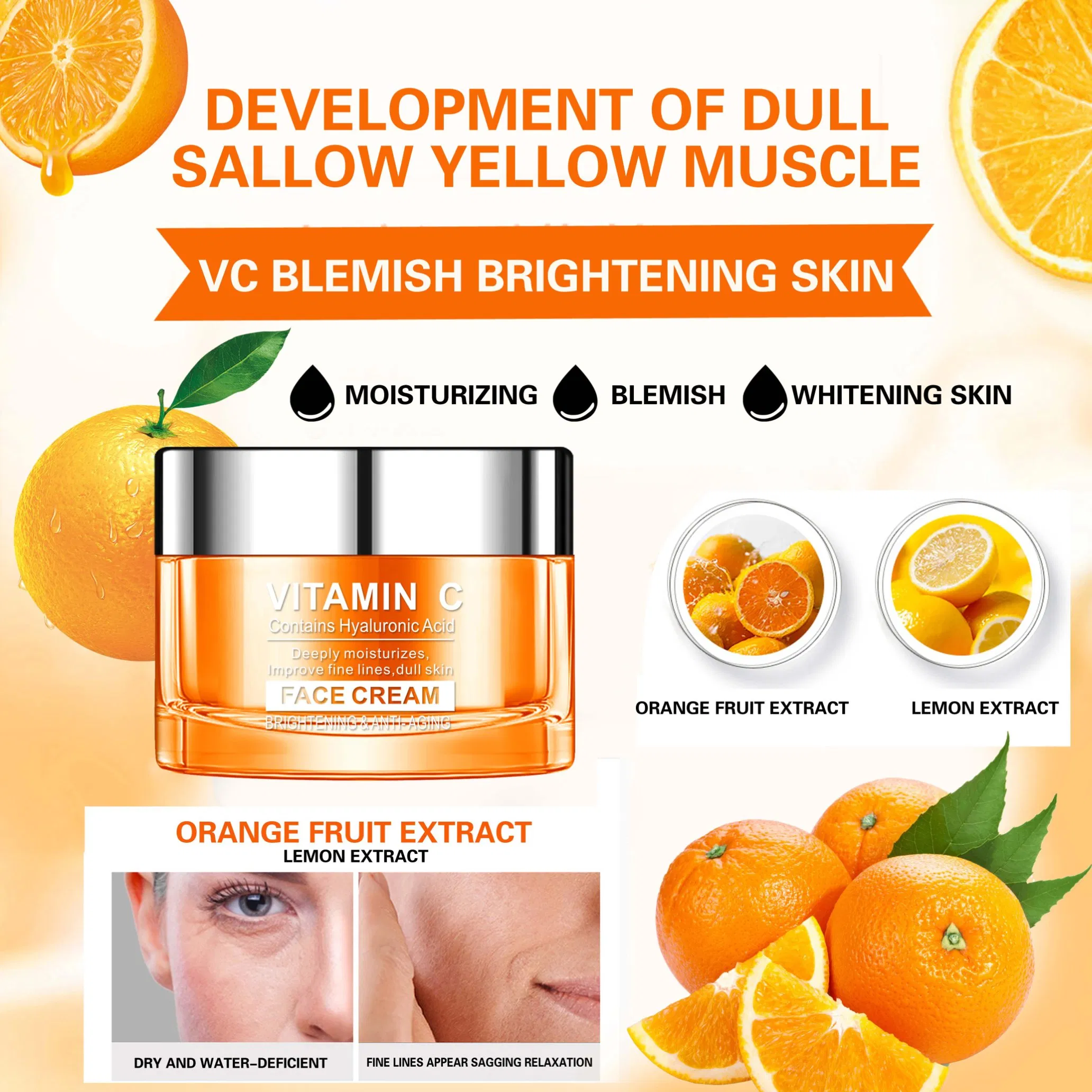 Dr. Davey Vitamin C Face Cream Brightening Anti-Aging Deeply Moisturizing