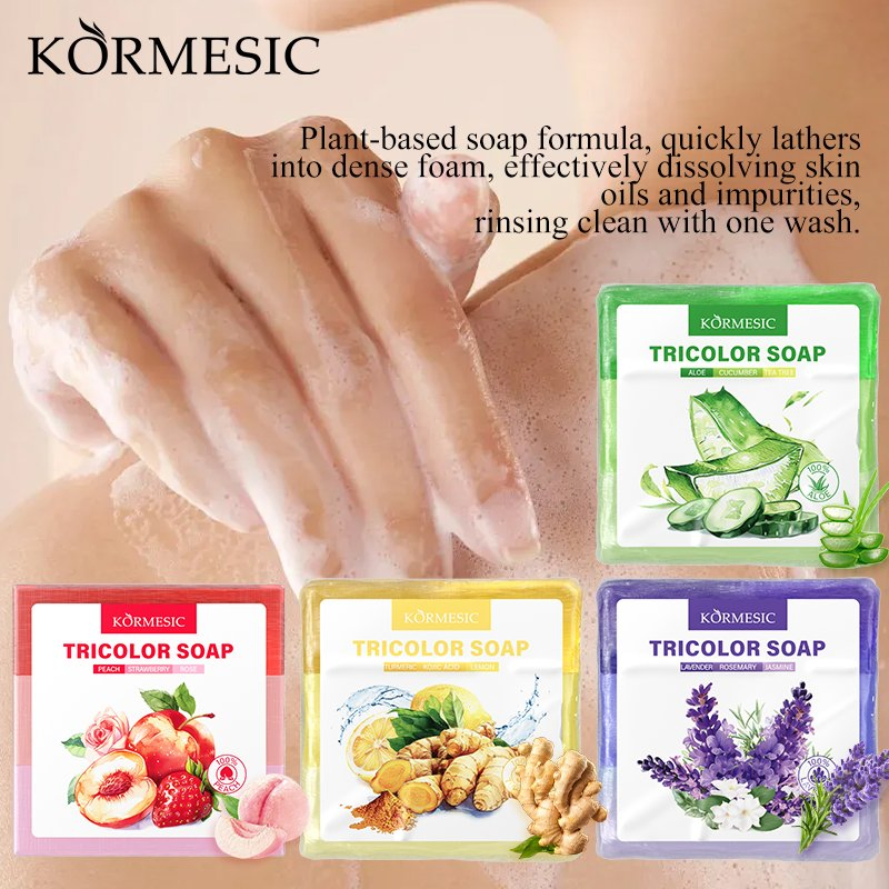 Factory Price Moisturizing and Oil Control Plant Additives Tricolor Soap