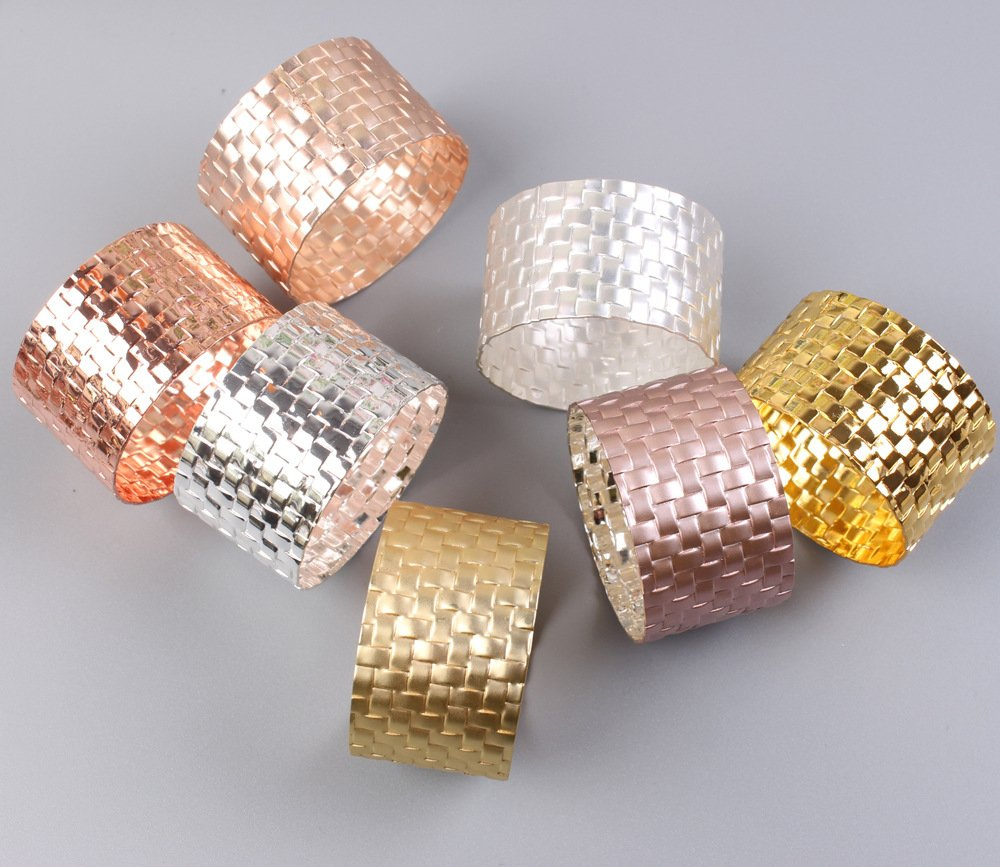 Wholesale Custom High Quality Gold Silver Metal Napkin Ring for Wedding