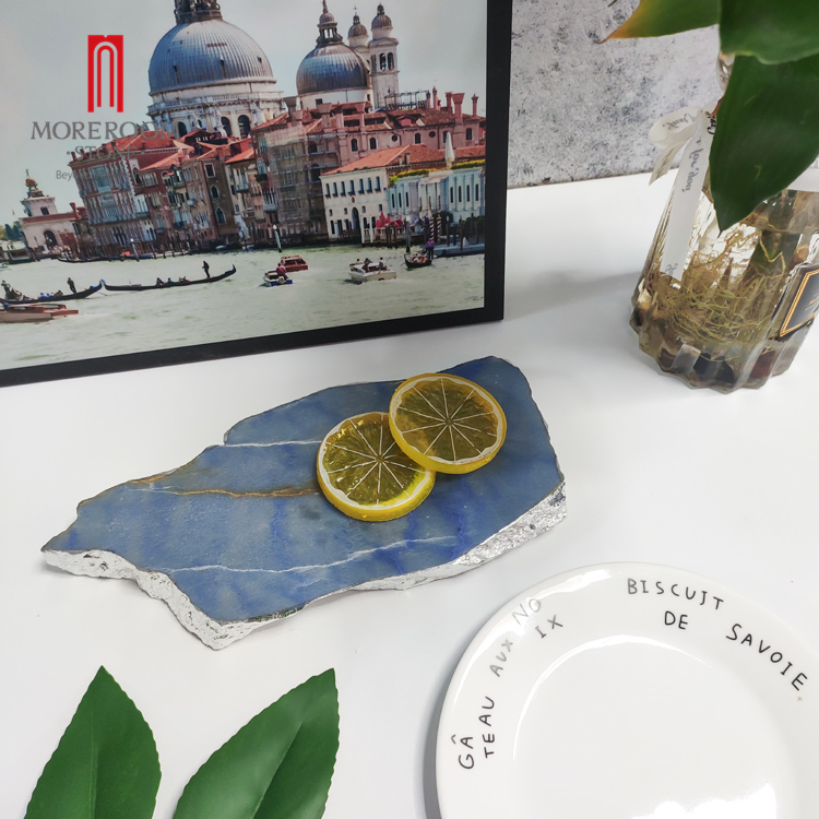 Natural Agate Decor Large Slate Agate Cheese Board Serving Tray