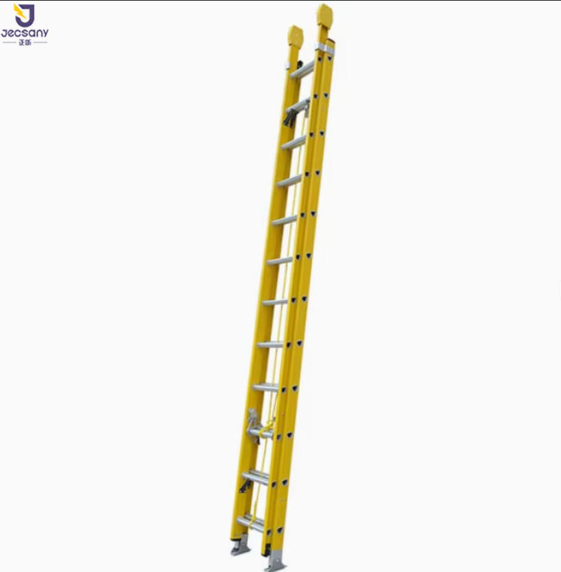 Jtel20 Easy-Stretch Fiberglass Telescopic Ladder, Industrial-Grade Durable Aerial Work Ladder