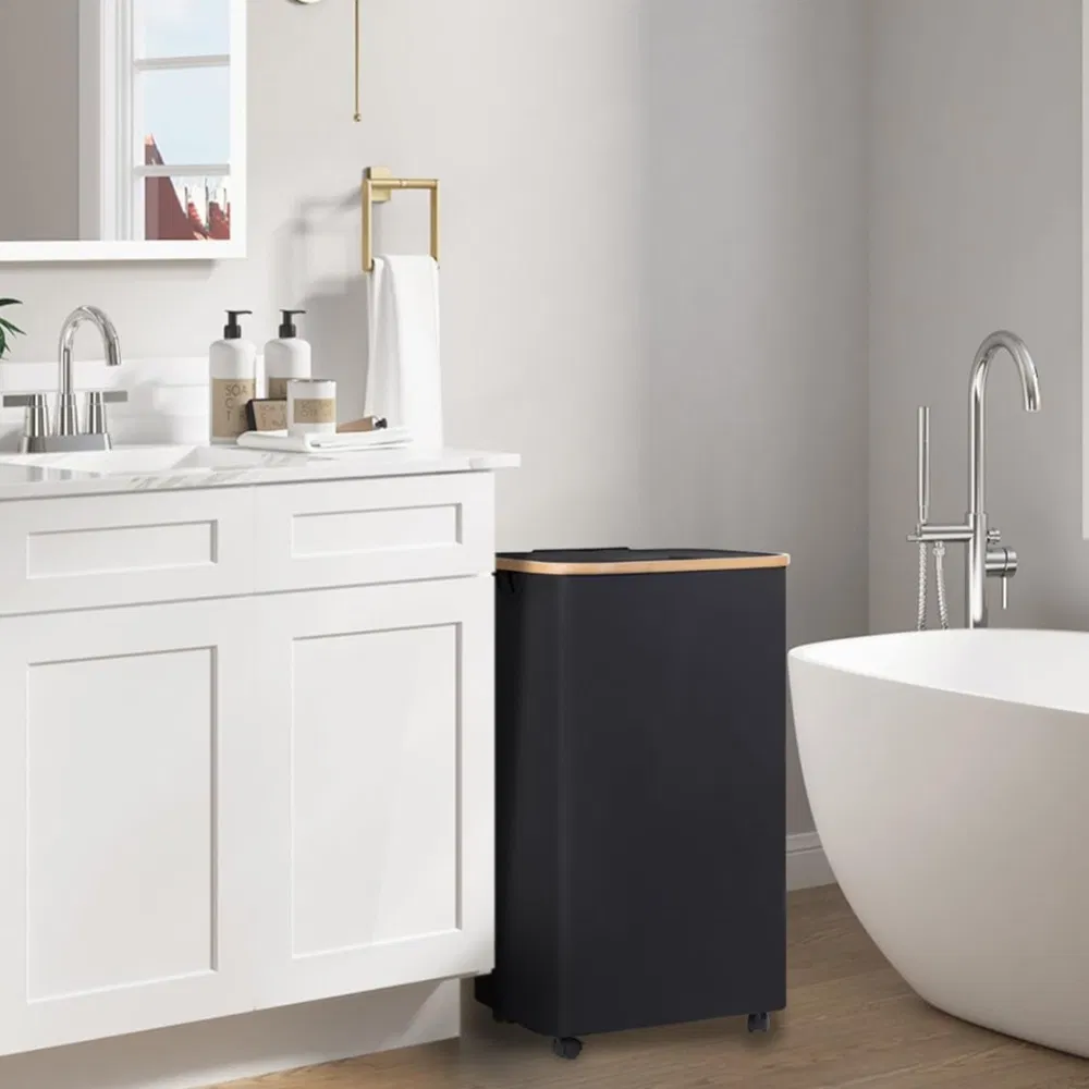 Dirty Clothes Basket, Dirty Clothes Basket with Wheels, Can Store Clothes and Toys, Foldable Clothes Storage Basket