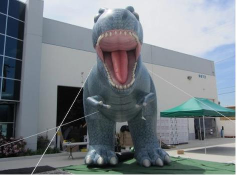 2023 New 25'x50' Giant Inflatable Orange Triceratops (airbrush)