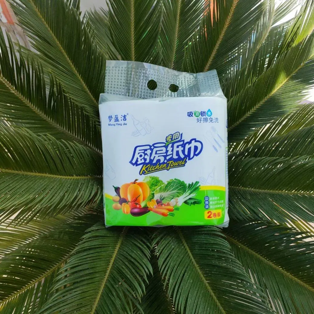 Virgin Wood Pulp High Absorbency Embossed Kitchen Paper Roll