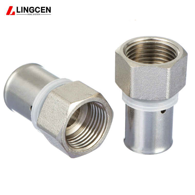 Brass Pex Al Pex Compression Press Pipe Fitting Union Connector Equal Coupling