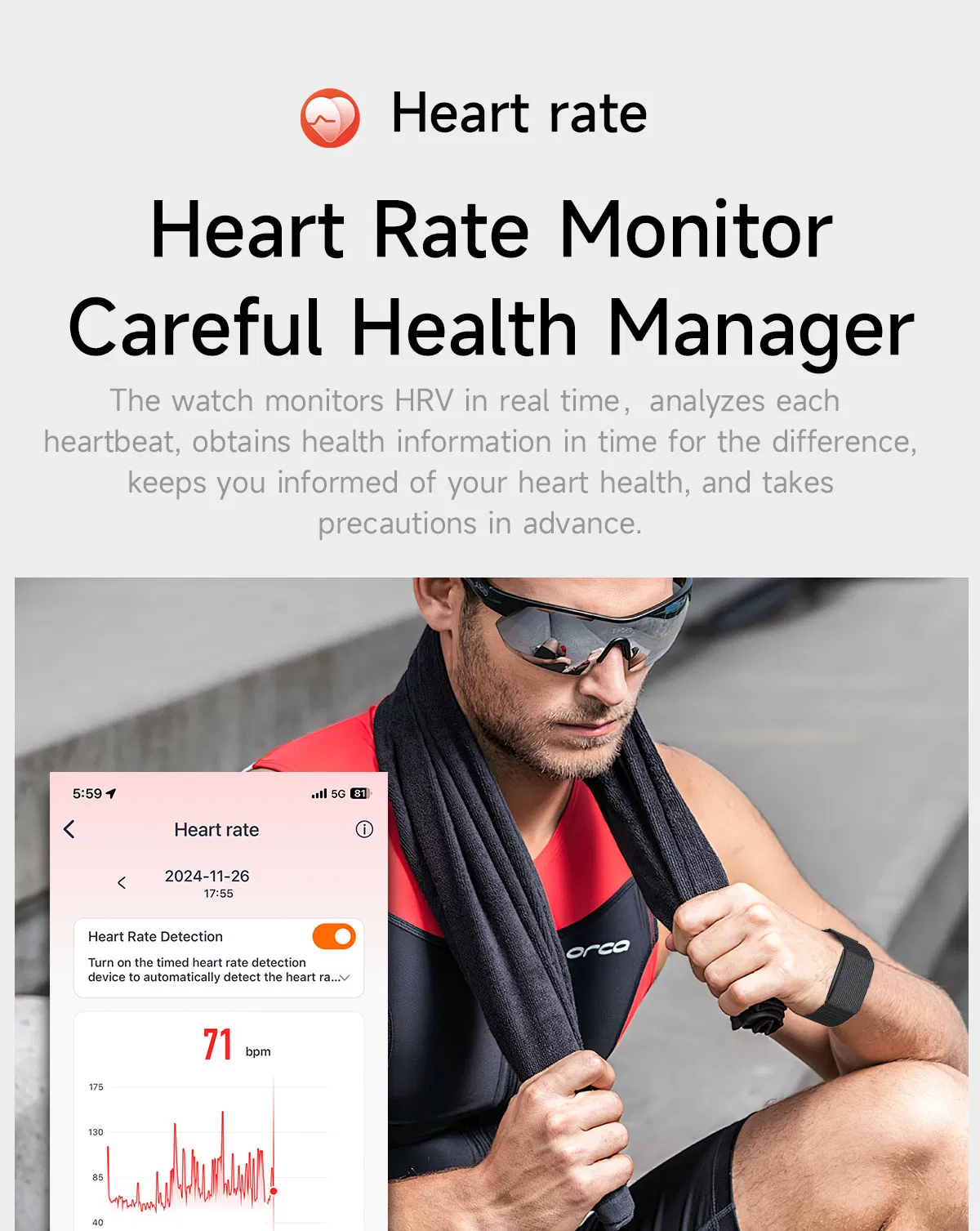 Wholesale CE RoHS Sdk Screenless Fitness Tracker GPS Running 1ATM Waterproof Smart Wristband Heart Rate Hrv Monitor for Sleep Step Ai Health Gym Training