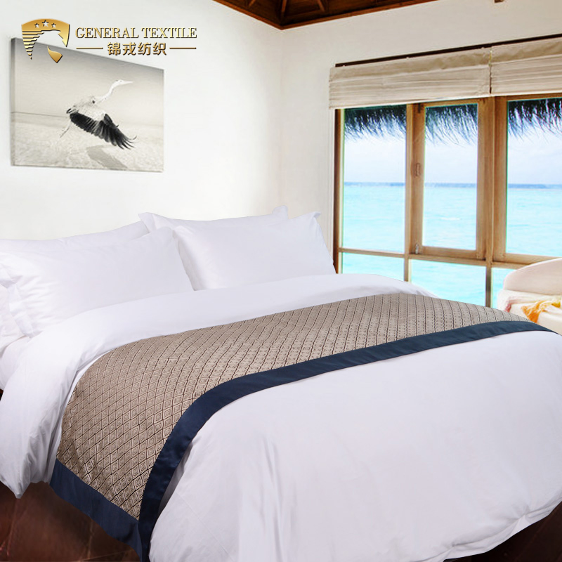 China Factory Supply 100% Cotton Solid White Color Hotel Bed Linen