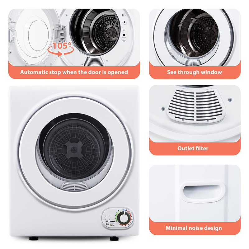 42L Commercial Portable Dryer 110V Stainless Steel Compact Design
