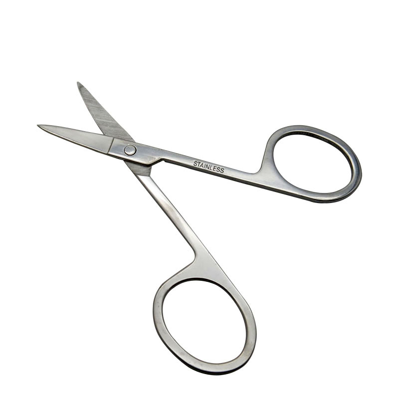 Sharp Cutting Eyebrow Tweezer Stainless Steel Nail and Cuticle Manicure Scissors a