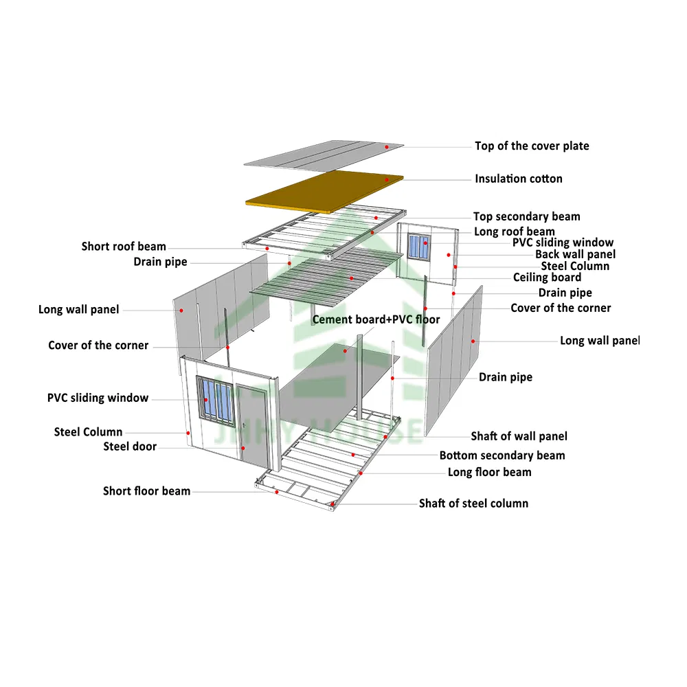 Prefab Shipping Tiny House 40 Feet Luxury Housing Ready to Living Container House
