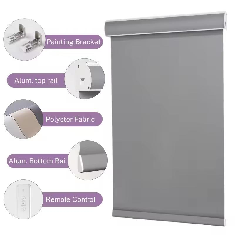 Hot Sale Electric Motorized Window Roller Blind for Office House Window